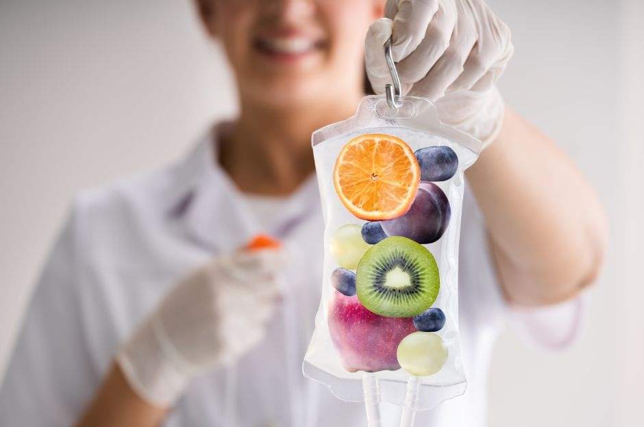 An IV Bag full of fruit