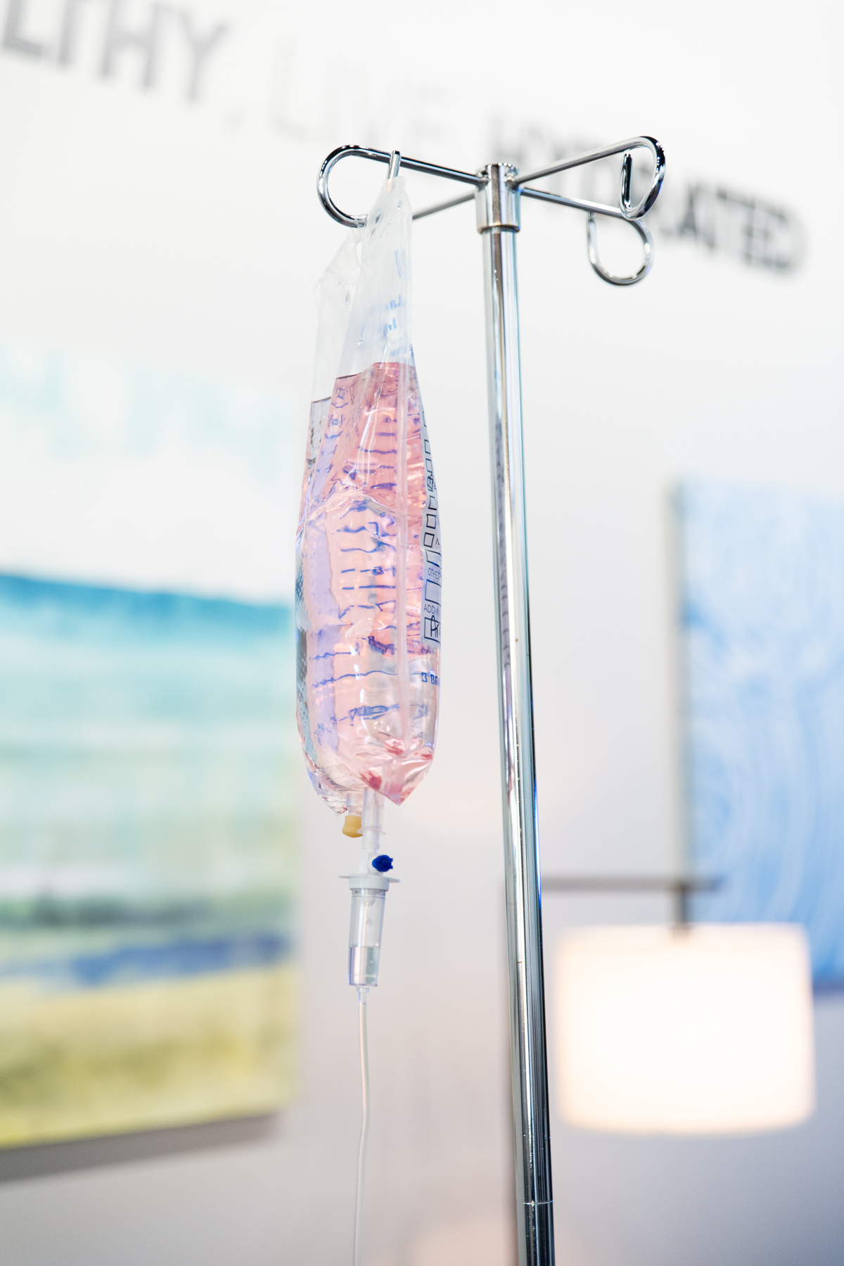 pink IV bag
